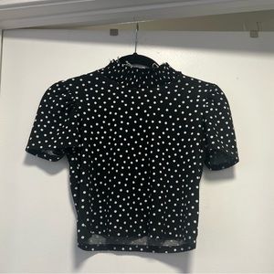 Zara Cropped turtle neck tee